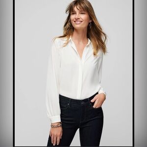 White House Black Market Long Sleeve Soft Shirt